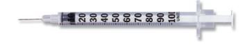 Syringe 1cc Insulin with Needle Ultra-Fine™ Lo-D .. .  .  
